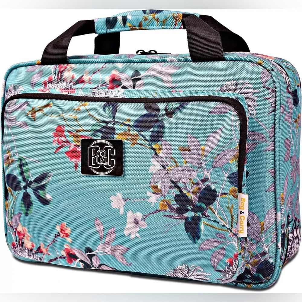 NWT Aqua Floral Travel Tote